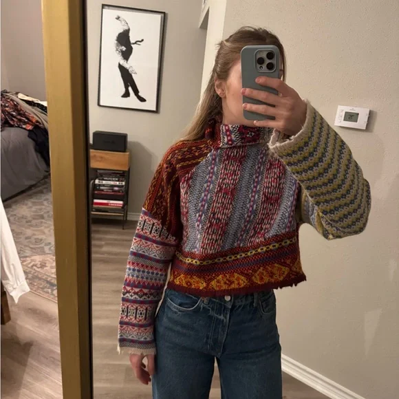 Rag & Bone Hollis Fairisle Wool and Alpaca blend sweater size small - Picture 2 of 6